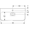 Шкаф под раковину GEBERIT MYDAY 88x41 какао с молоком глянец