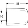 Сиденье для унитаза GEBERIT ICON SQUARE 571910000 с микролифтом верхнее крепление