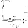 Слив-перелив GEBERIT UNIFLEX 150.755.21.6 для ванны с системой нажатия PushControl d52 длина 26 см глянцевый хром