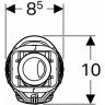 Сливной механизм бачка GEBERIT IMPULS BASIC 230 136.909.21.2
