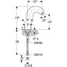 Смеситель для раковины GEBERIT HYTRONIC60 115.724.21.1