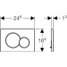 Смывная клавиша GEBERIT SIGMA 01 115.770.KA.5 хром глянец хром матовый