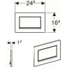 Смывная клавиша GEBERIT SIGMA 30 115.893.14.1 не остаются отпечатки пальцев