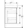 Тумба для комплекта GEBERIT KERAMAG ICON 841521000 119см темно-серый матовый