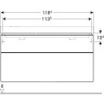 Тумба для комплекта GEBERIT SMYLE SQUARE 500.356.JR.1 118 см пекан