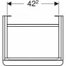 Тумба для комплекта GEBERIT SMYLE SQUARE 500.363.00.1 49 см белый глянец