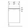 Тумба для комплекта GEBERIT SMYLE SQUARE 500.364.00.1 49 см белый глянец