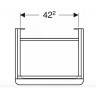 Тумба для комплекта GEBERIT SMYLE SQUARE 500.364.JK.1 49 см темно-серый