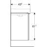 Тумба для комплекта GEBERIT SMYLE SQUARE 500.366.00.1 54 см белый глянец