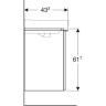 Тумба для комплекта GEBERIT SMYLE SQUARE 500.366.JK.1 54 см темно-серый