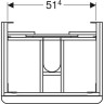 Тумба для комплекта GEBERIT SMYLE SQUARE 500.352.JR.1 60 см пекан