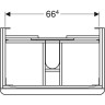 Тумба для комплекта GEBERIT SMYLE SQUARE 500.353.JR.1 75 см пекан