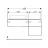 Тумба для комплекта GEBERIT VARIFORM 501.183.00.1 120 см белый