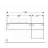 Тумба для комплекта GEBERIT VARIFORM 501.189.00.1 135 см белый