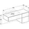 Тумба для комплекта GEBERIT VARIFORM 501.192.00.1 135 см пекан