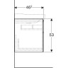 Тумба для комплекта GEBERIT XENO² 500.506.01.1 58 см белый