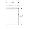 Тумба для раковины GEBERIT SMYLE SQUARE 500.355.00.1 120см белый глянцевый