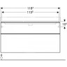 Тумба для раковины GEBERIT SMYLE SQUARE 500.355.00.1 120см белый глянцевый