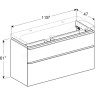 Тумба для раковины GEBERIT SMYLE SQUARE 500.355.00.1 120см белый глянцевый