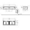 Тумба под двойную раковину GEBERIT ICON 840220000 120 см