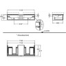 Тумба под двойную раковину GEBERIT ICON 841322000 120 см