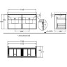 Тумба под двойную раковину GEBERIT ICON 841522000 120 см