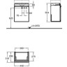 Тумба под раковину GEBERIT CITTERIO 44 835145000