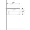 Тумба под раковину GEBERIT ICON 841276000 75 см