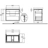 Тумба под раковину GEBERIT ICON 841377000 75 см