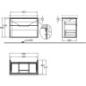 Тумба под раковину GEBERIT ICON 841391000 90 см