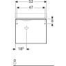 Тумба под раковину GEBERIT ICON XS 840052000 50 см
