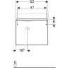 Тумба под раковину GEBERIT ICON XS 840054000 50 см