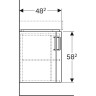 Тумба под раковину GEBERIT RENOVA NR.1 COMPRIMO 862151000 48 см