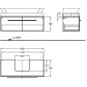 Тумба под раковину GEBERIT SILK 816020000 120 см