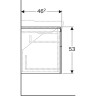 Тумба под раковину GEBERIT XENO² 500.518.43.1 120 см