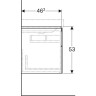 Тумба под раковину GEBERIT XENO² 500.516.43.1 90 см
