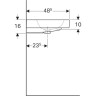 Тумба с раковиной GEBERIT ICON 124090000+840290000