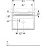 Тумба с раковиной GEBERIT MYDAY Y824065000+125465600