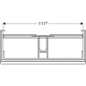 Тумба с раковиной GEBERIT SMYLE SQUARE 500.253.01.1+500.355.00.1 120 см