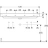 Тумба с раковиной GEBERIT SMYLE SQUARE 500.253.01.1+500.355.00.1 120 см