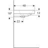 Тумба с раковиной GEBERIT SMYLE SQUARE 500.253.01.1+500.355.00.1 120 см