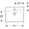 Тумба с раковиной GEBERIT SMYLE SQUARE 45 500.351.JR.1+500.222.01.1 пекан левый