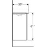 Тумба с раковиной GEBERIT SMYLE SQUARE 45 500.351.JR.1+500.222.01.1 пекан левый
