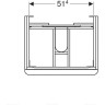 Тумба с раковиной GEBERIT SMYLE SQUARE 500.352.00.1-500.229.01.1 60 см белый