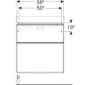 Тумба с раковиной GEBERIT SMYLE SQUARE 500.352.00.1-500.229.01.1 60 см белый