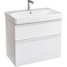 Тумба с раковиной GEBERIT SMYLE SQUARE 500.353.00.1-500.249.01.1 75 см белый