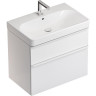 Тумба с раковиной GEBERIT SMYLE SQUARE 500,353,00,1-500,249,01,1 75 см белый 500,249,01,1+500,353,00,1