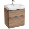 Тумба с раковиной GEBERIT SMYLE SQUARE 500.229.01.1+500.352.JR.1 пекан