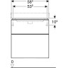 Тумба с раковиной GEBERIT SMYLE SQUARE 500.229.01.1+500.352.JR.1 пекан