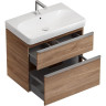 Тумба с раковиной GEBERIT SMYLE SQUARE 500.249.01.1+500.353.JR.1 пекан